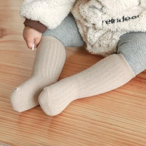 Newborn Infant Winter Warm Long Socks Autumn Toddler Kids Children Girl Boy Thermal Velvet Thick Knee High Sock Baby Accessories