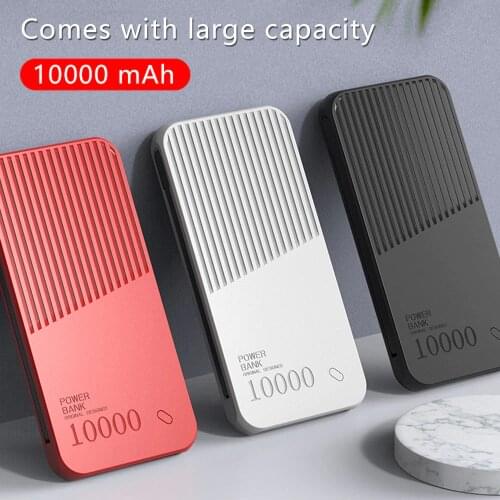 FLOVEME 10000mAh Power Bank External Battery For iPhone Xiaomi Mi Mini PowerBank Portable Charger PoverBank With 2 USB Cable