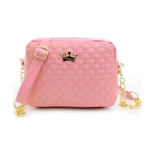 Women Shoulder Bags Color Shoulder Strap Ladies Bag High Quality Pu Leather Women Crossbody Bag Fashion Color Rivet Chain Design