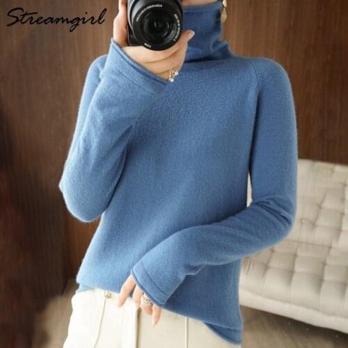 Womens Turtleneck Sweaters Autumn Pullovers Ladies Knit Sweater Women Turtleneck Womens Jumper Winter Clothes Women Sweater