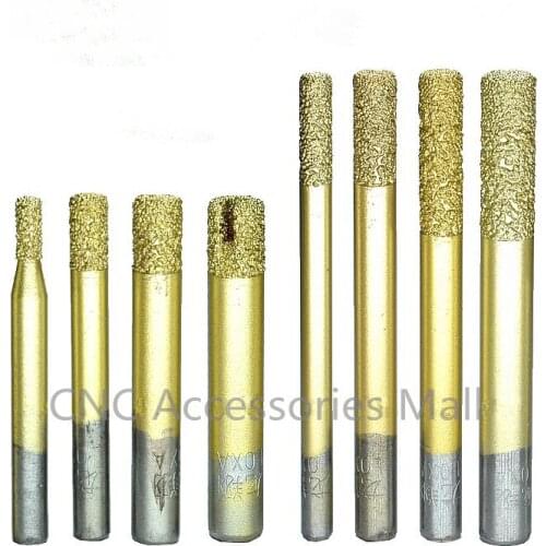 10pcs/lot stone carving tools marble CNC engraving machine brazing flat bottom cutting milling end hollow bits
