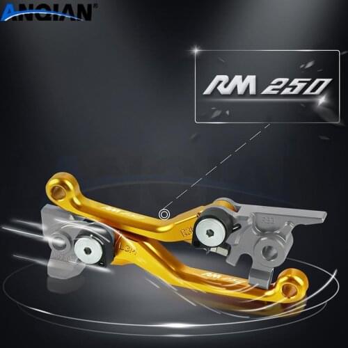 For Suzuki RM250 Motorcycle Accessories Dirt Pit Bike Motocross Pivot Brake Clutch Levers RM 250 1996-2008 2004 2005 2006 2007