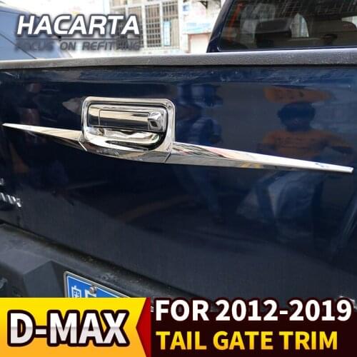 For D-MAX Tail Gate Cover 2012-2019 Accessories Rear Gate Trim Fit For Isuzu chevrolet d-max Car Styling Chrome 3pcs