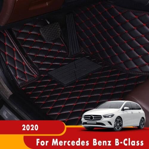 Custom Car Floor Mats For Mercedes Benz B-Class 2020 Artificial Leather Carpets Car Accessories Interior Decoration Styling Rug