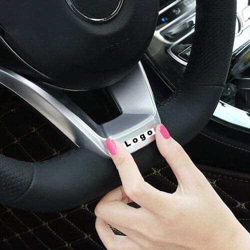 Car Steering Wheel Logo Cover Metal Emblem Badge Sticker For Mercedes Benz AMG CLA GLA GLE GLC GLB A B C E Class Accessories