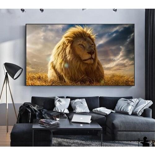 Large Full drill Round Diamond mosaic Mane Lion 5D DIY Diamond embroidery animal king Square Diamond painting Cross stitch L841