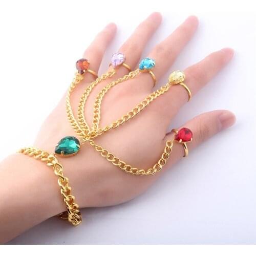 ROLILASON Reunion 4Unlimited stone New golden bracelet color crystal zircon retro gift suitable for women jr2168