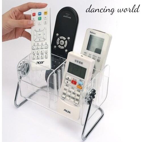6 Grids Remote Control Holder Storage Box Acrylic Office Organizer Air Conditioner TV Remote Phone Makeup Brush Home Organizer