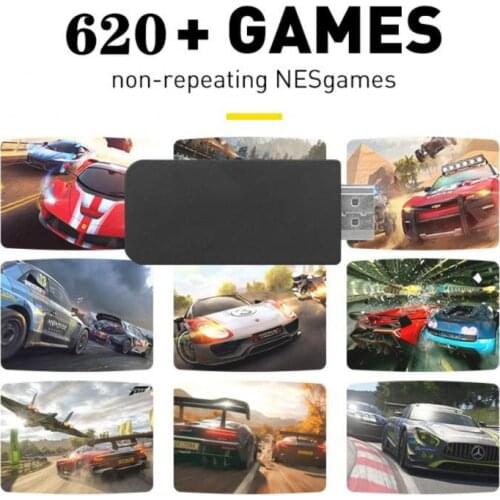 Video Game Console Mini TV Output Handheld AV 8Bit Retro Gaming Player Built-in 620 Games Kids Gift Wireless Controller AV 720P