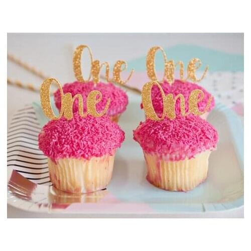 Custom age 1st birthday cupcake toppers baptism baby shower wedding party decoration doughnut foodtoothpicks