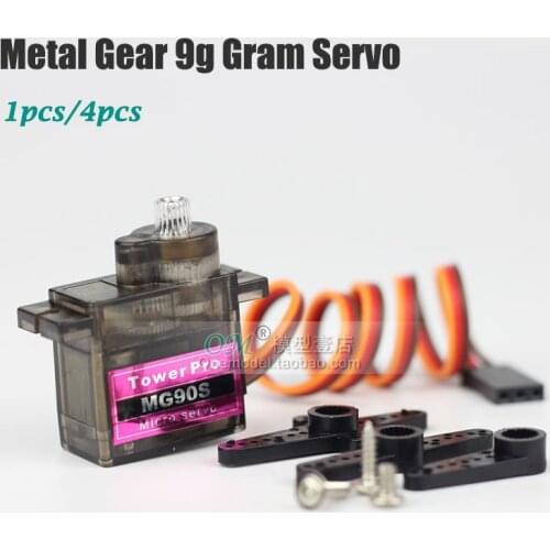 M./-1pcs/4pcs/Original /Metal Gear 9g Gram Servo/Faith MG90S Metal gear Digital 9g Servo For Rc Helicopter plane boat car MG90