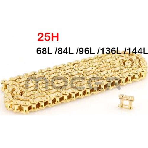 25H 144 Links ChainStainless steel Chain For 47/49cc Pocket Bike Mini Moto Quad Dirt ATV Scooter bike/Motorcycle Accessories