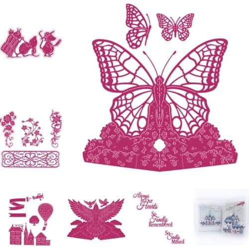 New Dove Ring Butterfly Balloon Metal Cutting Dies Big Cut Die Mold Decoration Scrapbook Paper Craft Knife Mould Blade Punch