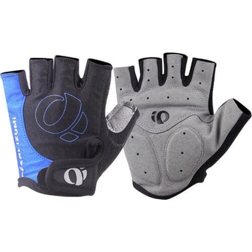 One-Word Bicycle Half-Finger Gloves Outdoor Riding Silicone Microfiber Breathable Shock-Absorbing Short-Finger Gloves 1 Pair