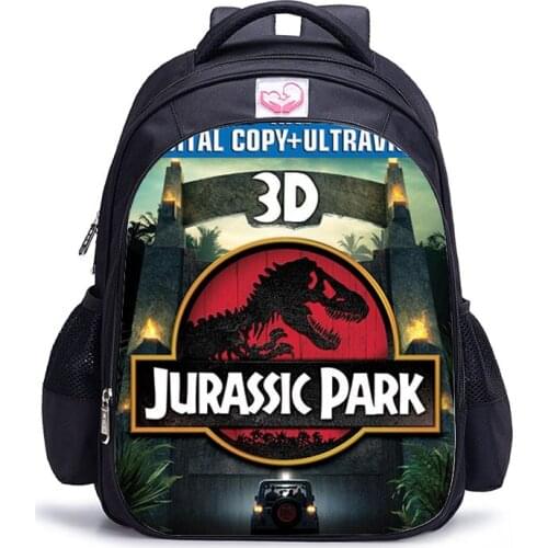 Popular Dinosaur World Backpack Animal Printing Backpack For Kids Jurassic Kingdom Bags For Girls Boys Children School