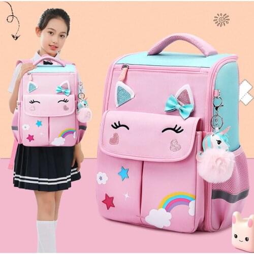 Boys Girls Elementary Unicorn School Backpack For Girls Cute Pink Red Blue Black Book Bag Kids Bagpack Boys School Bags Gift