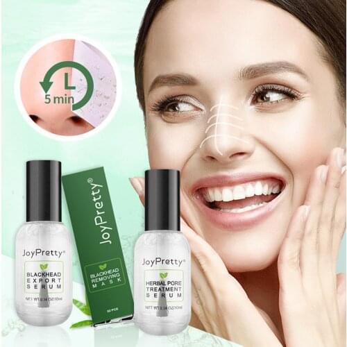 Blackhead Remover Face Mask Pore Repair Treatment Serum Anti Acne Facial Peeling Masks Cleansing Skin Care Tea Tree Essence Set