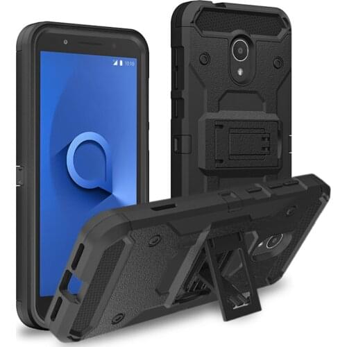 Heavy Duty Hybrid Rugged Case Anti Shock Protective Belt Clip Holster Cover For Alcatel IdealXtra 5059R/1X Evolve/TCL LX A502DL