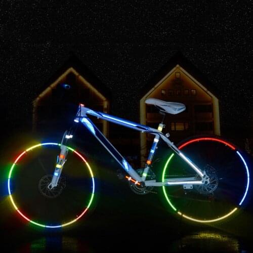 1pc Reflective Tape Bike Stickers Fluorescent MTB Bike Bicycle Cycling MTB Reflective Stickers Adhesive Bicycle Accessories 2021