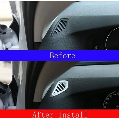 Carbon Fiber Left Hand Driver Chrome Dashboard Air Conditioning Vent Outlet Frame Trim For LHD BMW 5 Series G30 2017 2018