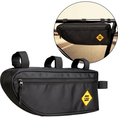 B - SOUL Waterproof Bike Triangle Bag Bicycle Front Frame Bag Cycling Top Tube Bag Water Bottle Pouch Bicycle Storage Bag