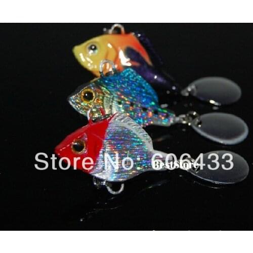 10PCS Fishing Fish Metal VIB Lure Minnow Bass Crankbaits Tackle hook 3cm 15g Free shipping