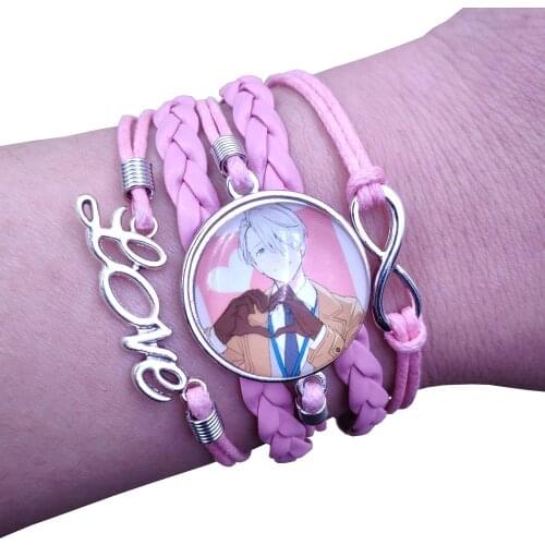 19 Styles YURI!!! on ICE Victor Multilayer Leather Bracelet Punk Time Gem Women Men Girl Boy Student Lady Holiday Gift BSDYL