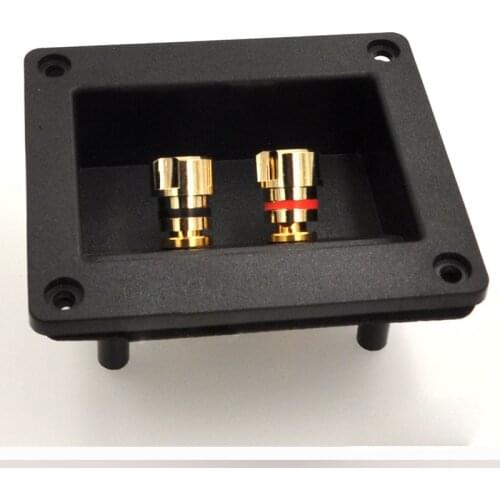 2pcs/lot 201C two speaker junction box speaker cable terminal block connector copper banana socket new