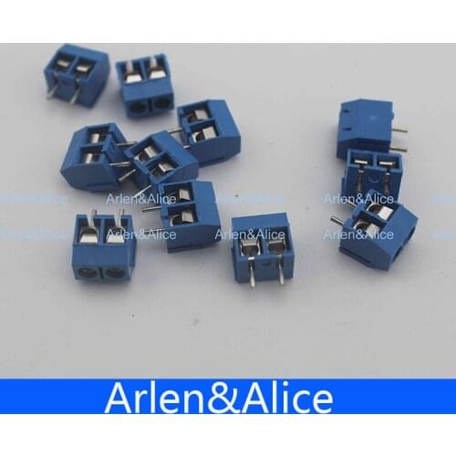20 pcs 2 Pin Screw blue green PCB Terminal Block Connector 5mm Pitch