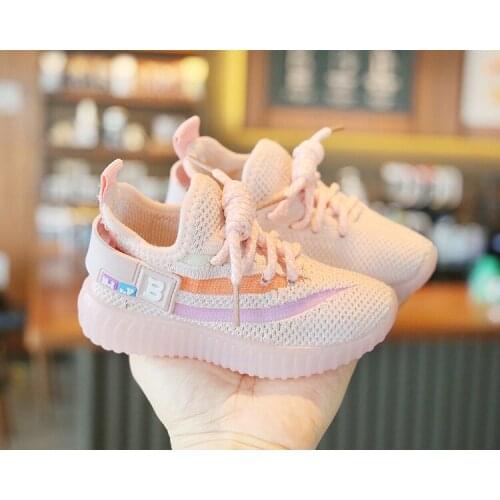 2020 Autumn New Kids Baby Shoes Soft Comfortable Infant Casual Shoes Knitting Breathable Non-slip Baby Sneaker For Girl Boy