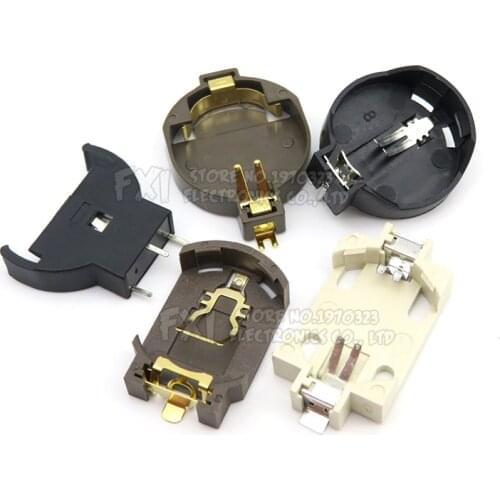 5PCS BS-2 BS-6 BS-8 BS-10 3V CR2025 CR2032 Button Battery ibuw Socket Holder Battery Storage Box 2025 2032 Battery Organizer