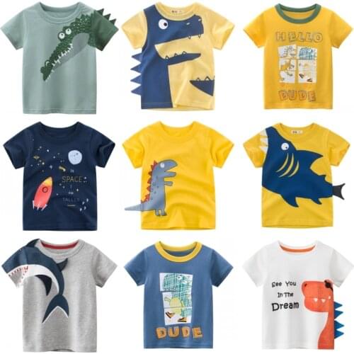 New Summer Boys Girls T Shirt Fashion Childrens Tees Boy Girl Short Sleeve Shirts Cotton Kids Tops Baby Clothing 12M-8Y