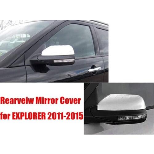 ABS Chrome Top Half Rear View Mirror Cover Covers for Ford Explorer 2011-2015 Car Accessories