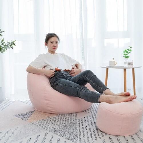 Bean Bag Cover Waterproof Oilproof Easy Clean Lazy BeanBag Cover Without Filler Lounger Seat Bean Bag Puff Couch Tatami Covers