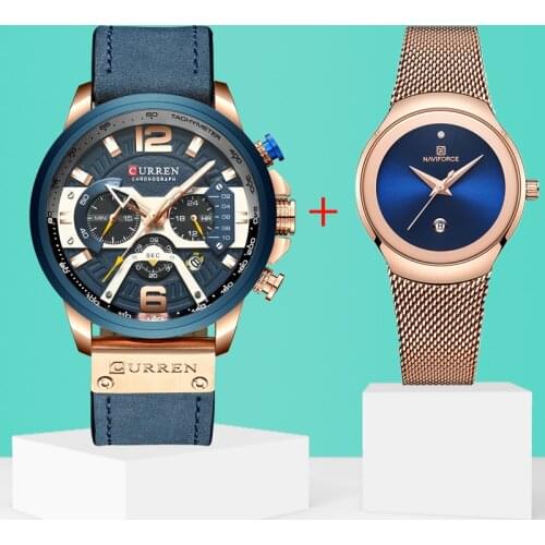 Mens Army Sports Chronograph Quartz Watches Leather Strap Luminous Waterproof Wristwatch Man Set for Sale