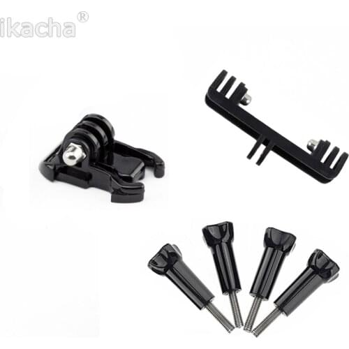 Double Bracket Bridge Connector with Screw For Gopro Hero 9 8 7 6 for Xiaoyi 4K Sjcam SJ4000 Selfie Holder Mount