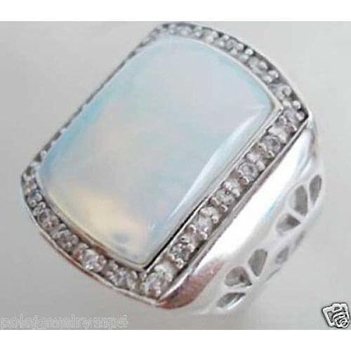 Hot selling free shipping******** new Jewelry opal mens ring (size 8,9,10,)