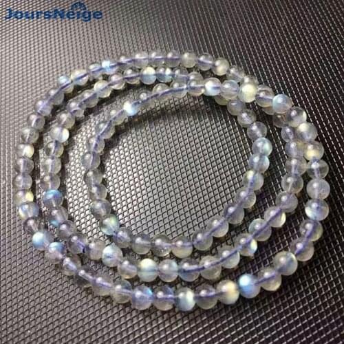 JoursNeige Gray Moonlight Natural Stone Bracelets 108 Buddha Beads Necklace for Men Women Crystal Bracelet Multilayer Jewelry