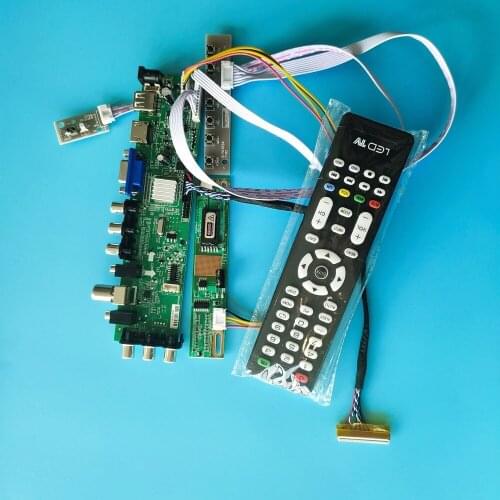 Kit For B154EW04 V5/B154EW04 V6 1 CCFL LCD Digital HDMI Panel 1280X800 remte DVB-T2 DVB-T Controller board 30pin TV VGA USB AV