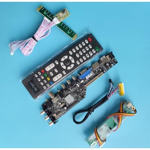 Kit For LP150X06 A2 A3 1024X768 1 CCFL LCD TV VGA USB AV DVB-C DVB-T remote 30pin Panel Controller board Digital HDMI 15"