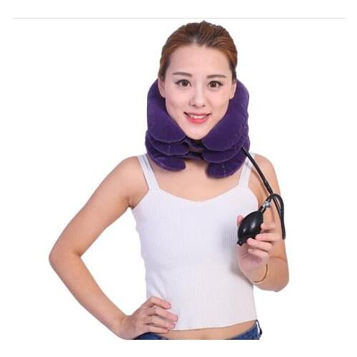 Neck traction medical corrective device neck support corrective posture neck stretch relax inflatable neck
