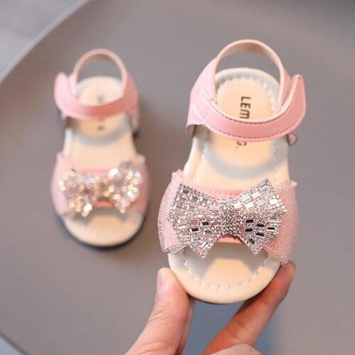 Fashion 2021 Summer Girls Sandals Child Beach Shoes Princess Weave Rhineston Elegant Baby Shoes Kids Sandals 1 2 3 4 5 6 Years