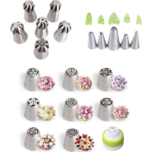 Stainless Steel Icing Piping Tips Set Pastry Russia Cupcake Cake Decorating Nozzles For Cream Baking Tools Equipment Accessories