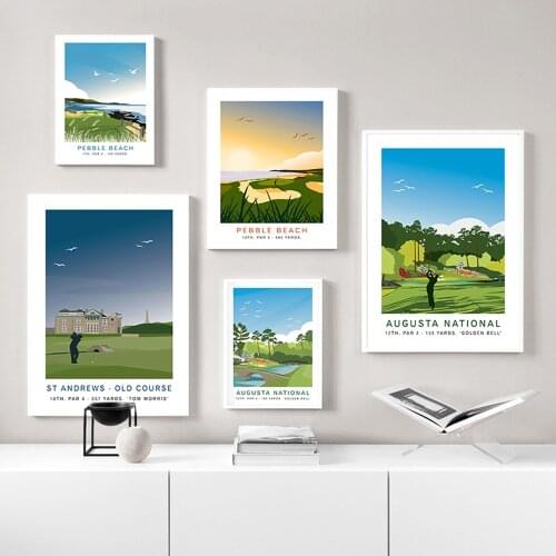 Augusta National Golf Club douzième trou Amen coin voyage impression paysage affiche cadeau mur Art toile peinture chambre décor