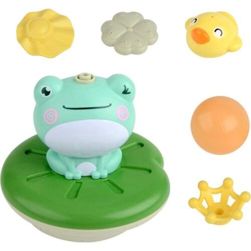 New Baby Frog Bath Toy Water Fun Cute Cartoon Animal Bathtub Toy Kids Floating Toy Swimming Water Toys Infant Bathroom Toys Gift