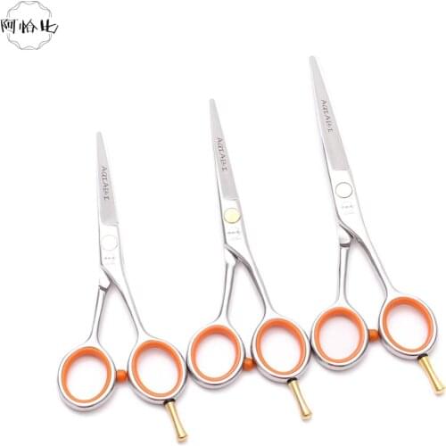 A1017 4'' 5'' 5.5'' AQIABI 440C Professional Human Hair Scissors Salons Hairdressing Scissors Cutting Shears Thinning Scissors