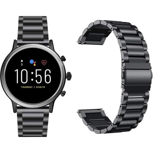 Stainless Steel Wrist Strap For Fossil Gen5 Smart Bracelet Luxury Metal Replacement Band Watchband Accessories Black 20Jan