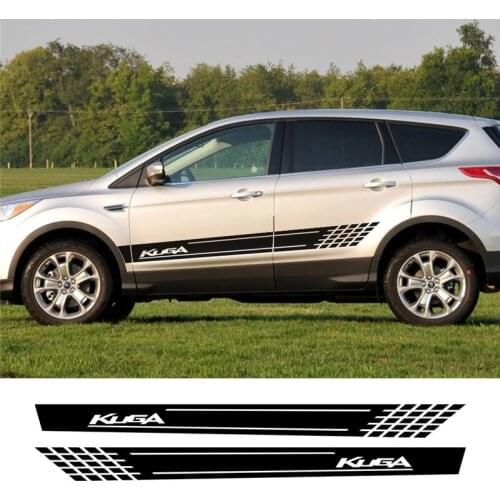 2pcs Stylish Car Long Side Stripe Sticker DIY Auto Vinyl Racing Styling Decals For Ford Focus 2 3 MK2 MK3 Car Tuning Accessories