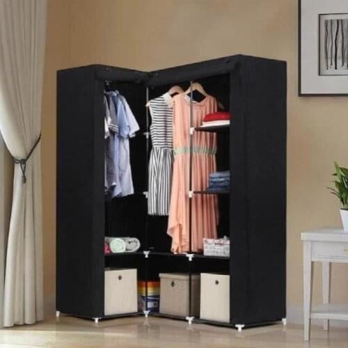 Cloth Wardrobe Furniture Storage Cabinet Fabric Closet Folding Waterproof Dust-proof Bedroom Organizer HWC