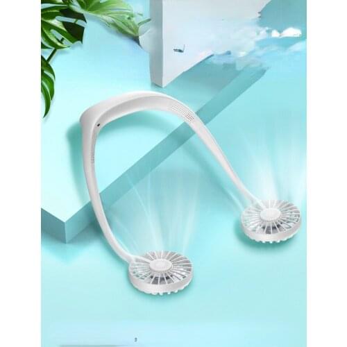 TT Bluetooth Hanging Neck Fan USB Rechargeable Handheld Lazy Fan Mini Small Portable